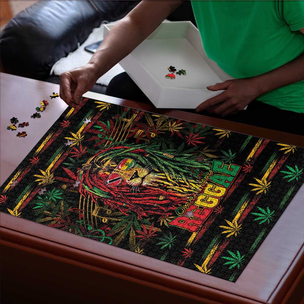 Trinidad and Tobago One Love Reggae Lion Puzzle Caribbean Reggae Spirit