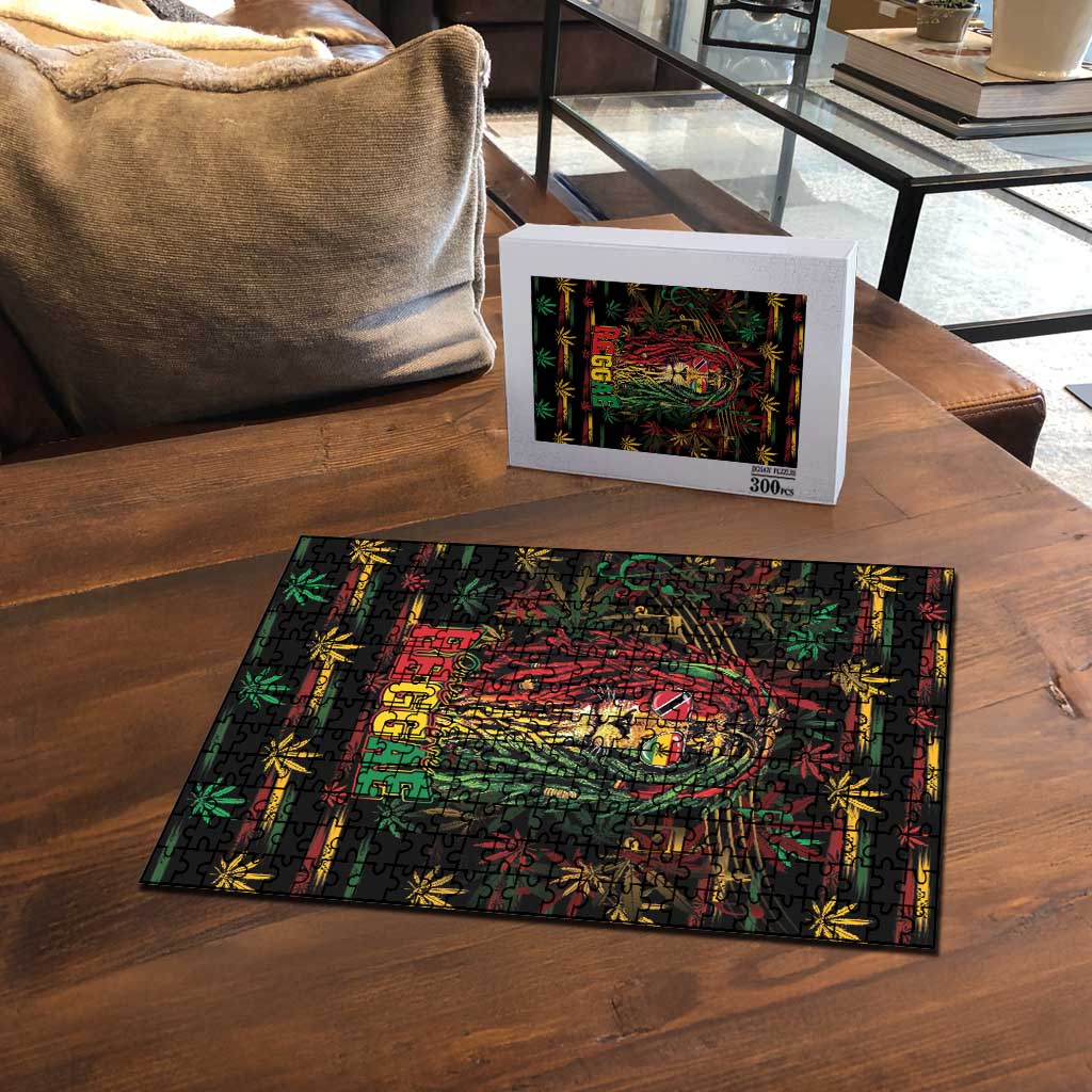 Trinidad and Tobago One Love Reggae Lion Puzzle Caribbean Reggae Spirit