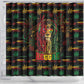 Trinidad and Tobago One Love Reggae Lion Shower Curtain Caribbean Reggae Spirit