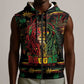 Personalized Trinidad and Tobago One Love Reggae Lion Sleeveless Zip Hoodie Caribbean Reggae Spirit