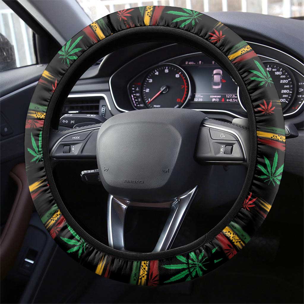 Trinidad and Tobago One Love Reggae Lion Steering Wheel Cover Caribbean Reggae Spirit