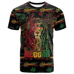 Personalized Trinidad and Tobago One Love Reggae Lion T shirt Caribbean Reggae Spirit