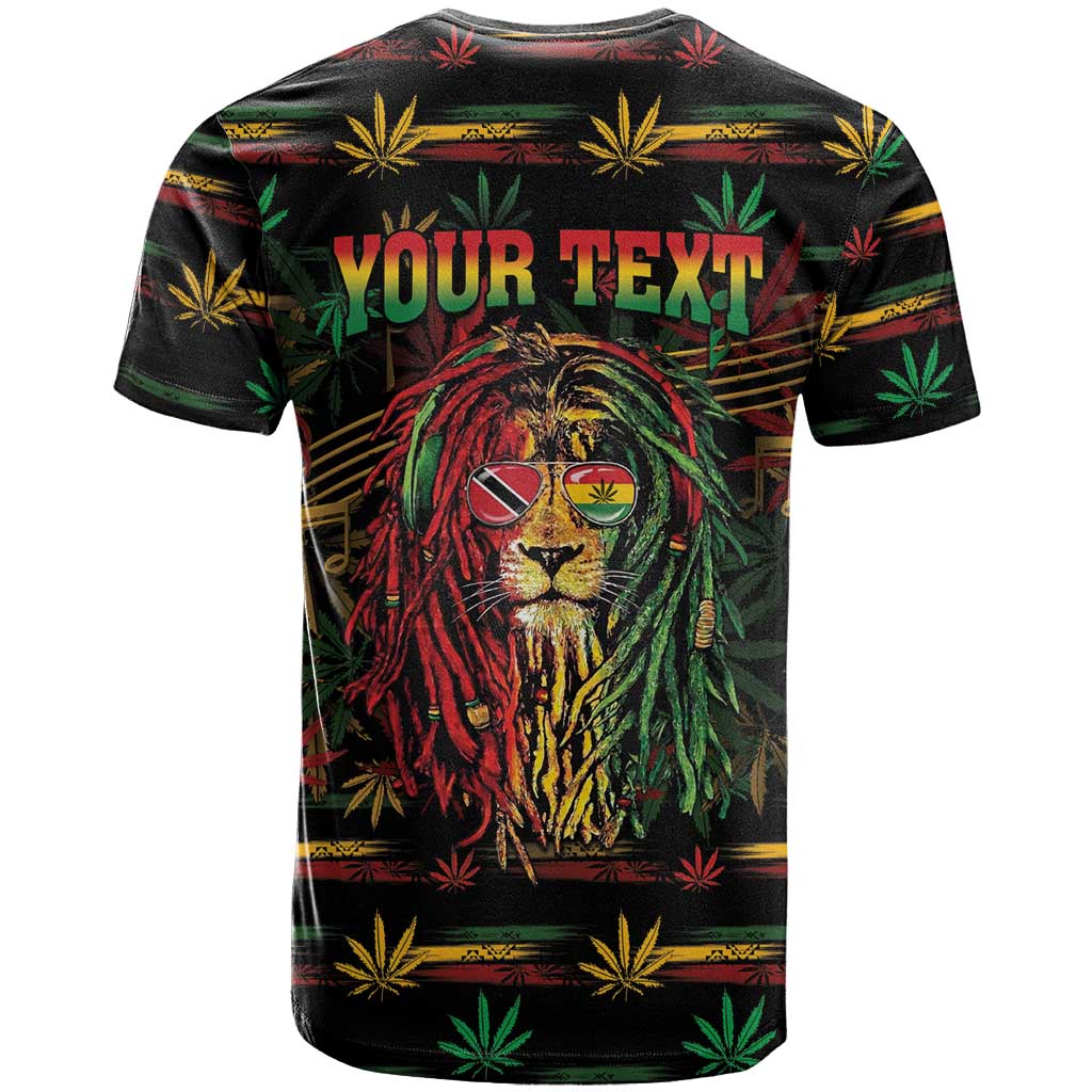 Personalized Trinidad and Tobago One Love Reggae Lion T shirt Caribbean Reggae Spirit