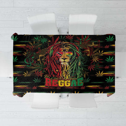 Trinidad and Tobago One Love Reggae Lion Tablecloth Caribbean Reggae Spirit