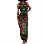 Personalized Trinidad and Tobago One Love Reggae Lion Tank Maxi Dress Caribbean Reggae Spirit