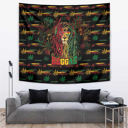 Trinidad and Tobago One Love Reggae Lion Tapestry Caribbean Reggae Spirit