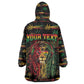 Personalized Trinidad and Tobago One Love Reggae Lion Wearable Blanket Hoodie Caribbean Reggae Spirit