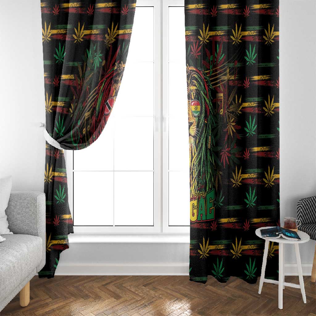 Trinidad and Tobago One Love Reggae Lion Window Curtain Caribbean Reggae Spirit