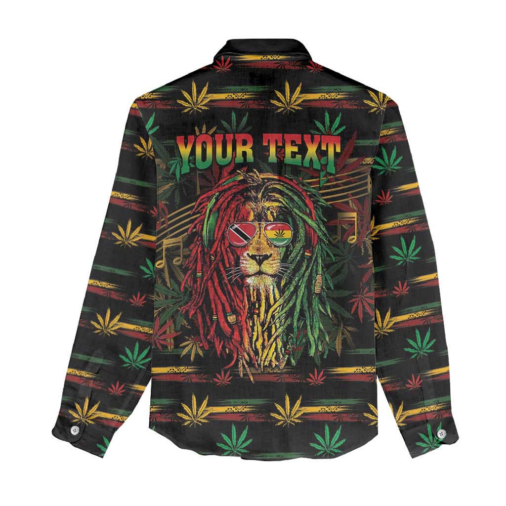 Personalized Trinidad and Tobago One Love Reggae Lion Women Casual Shirt Caribbean Reggae Spirit