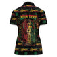 Personalized Trinidad and Tobago One Love Reggae Lion Women Polo Shirt Caribbean Reggae Spirit