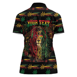 Personalized Trinidad and Tobago One Love Reggae Lion Women Polo Shirt Caribbean Reggae Spirit