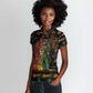 Personalized Trinidad and Tobago One Love Reggae Lion Women Polo Shirt Caribbean Reggae Spirit