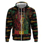 Personalized Trinidad and Tobago One Love Reggae Lion Zip Hoodie Caribbean Reggae Spirit
