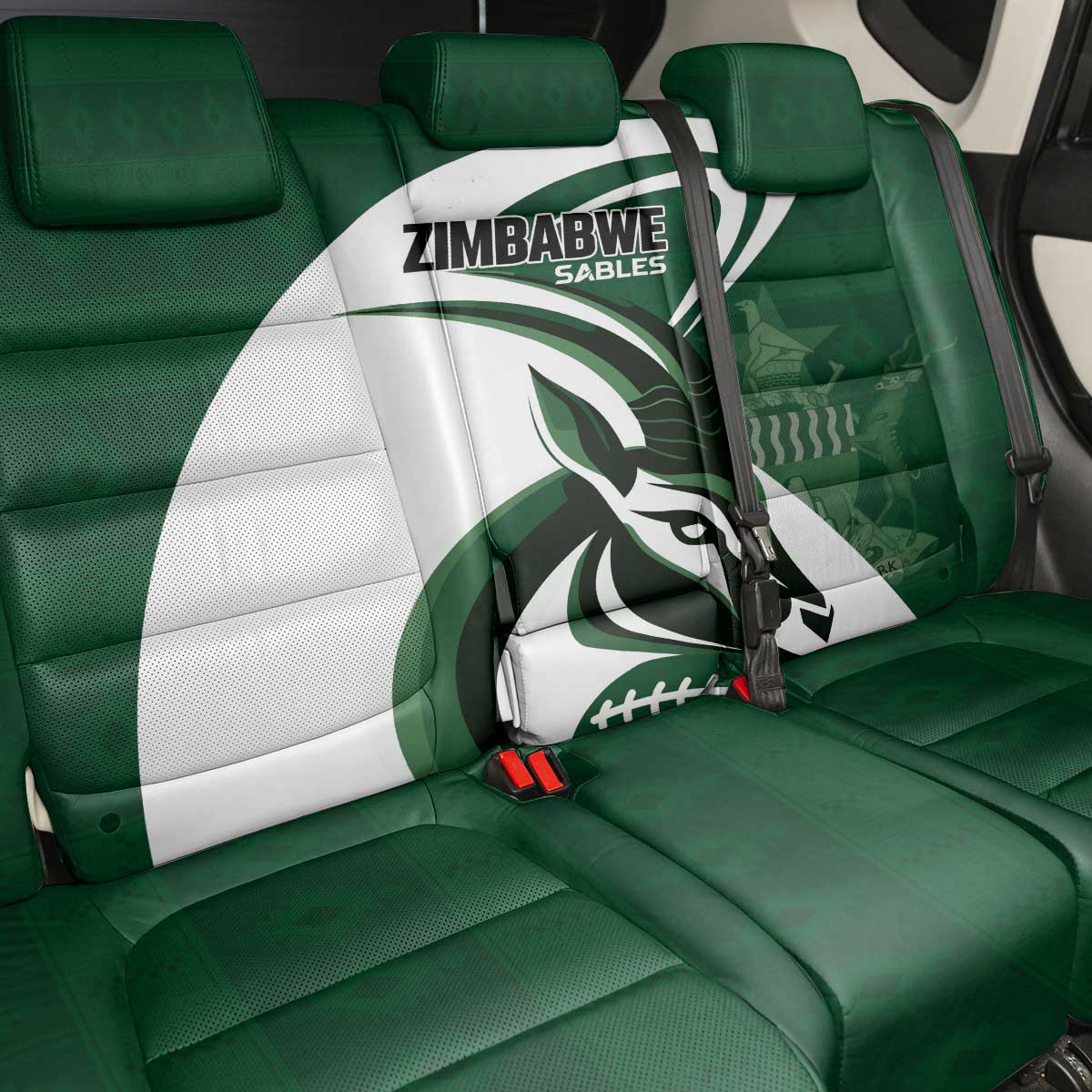 Rugby Zimbabwe Back Car Seat Cover Sables Is The Champion - African Pride