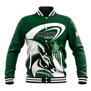 Custom Rugby Zimbabwe Baseball Jacket Sables Is The Champion - African Pride