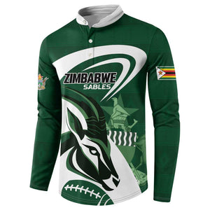 Custom Rugby Zimbabwe Button Sweatshirt Sables Is The Champion