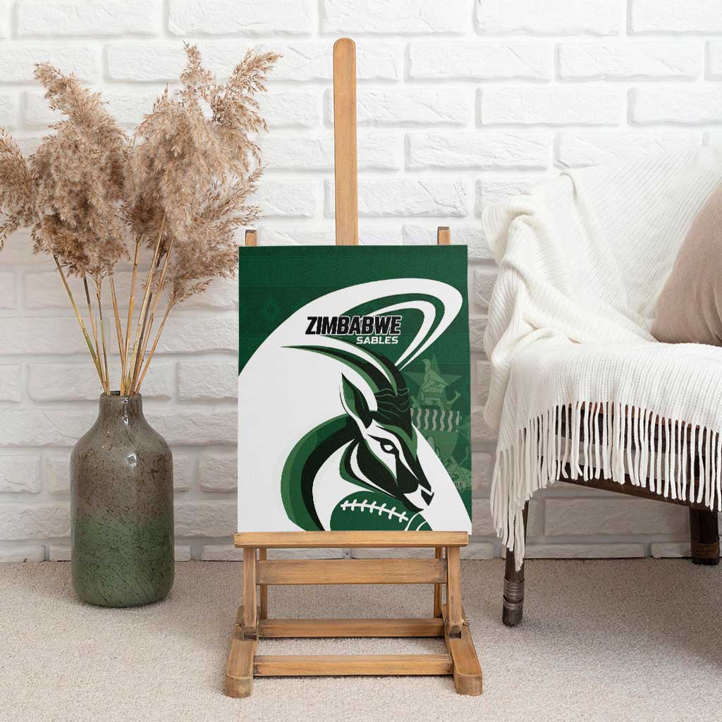 Rugby Zimbabwe Canvas Wall Art Sables Is The Champion - African Pride