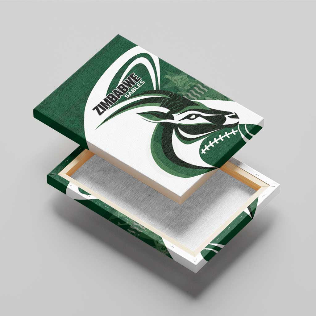 Rugby Zimbabwe Canvas Wall Art Sables Is The Champion - African Pride