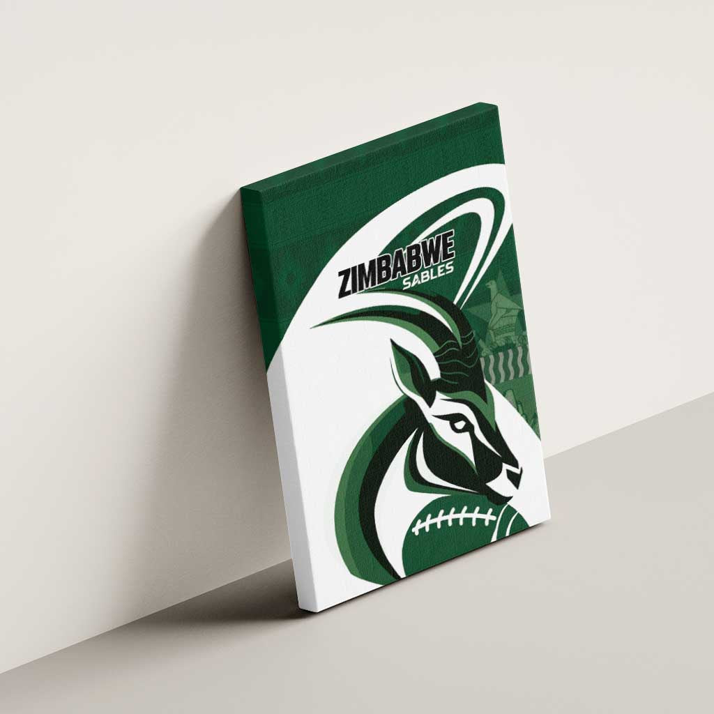 Rugby Zimbabwe Canvas Wall Art Sables Is The Champion - African Pride