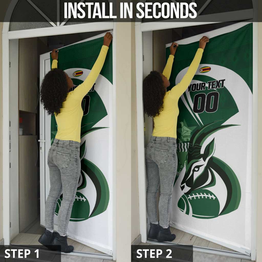 Custom Rugby Zimbabwe Door Cover Sables Is The Champion