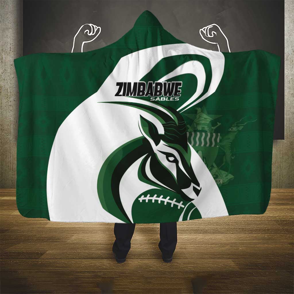 Rugby Zimbabwe Hooded Blanket Sables Is The Champion - African Pride