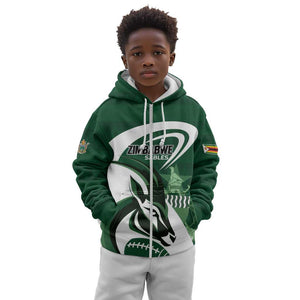 Custom Rugby Zimbabwe Kid Hoodie Sables Is The Champion - African Pride