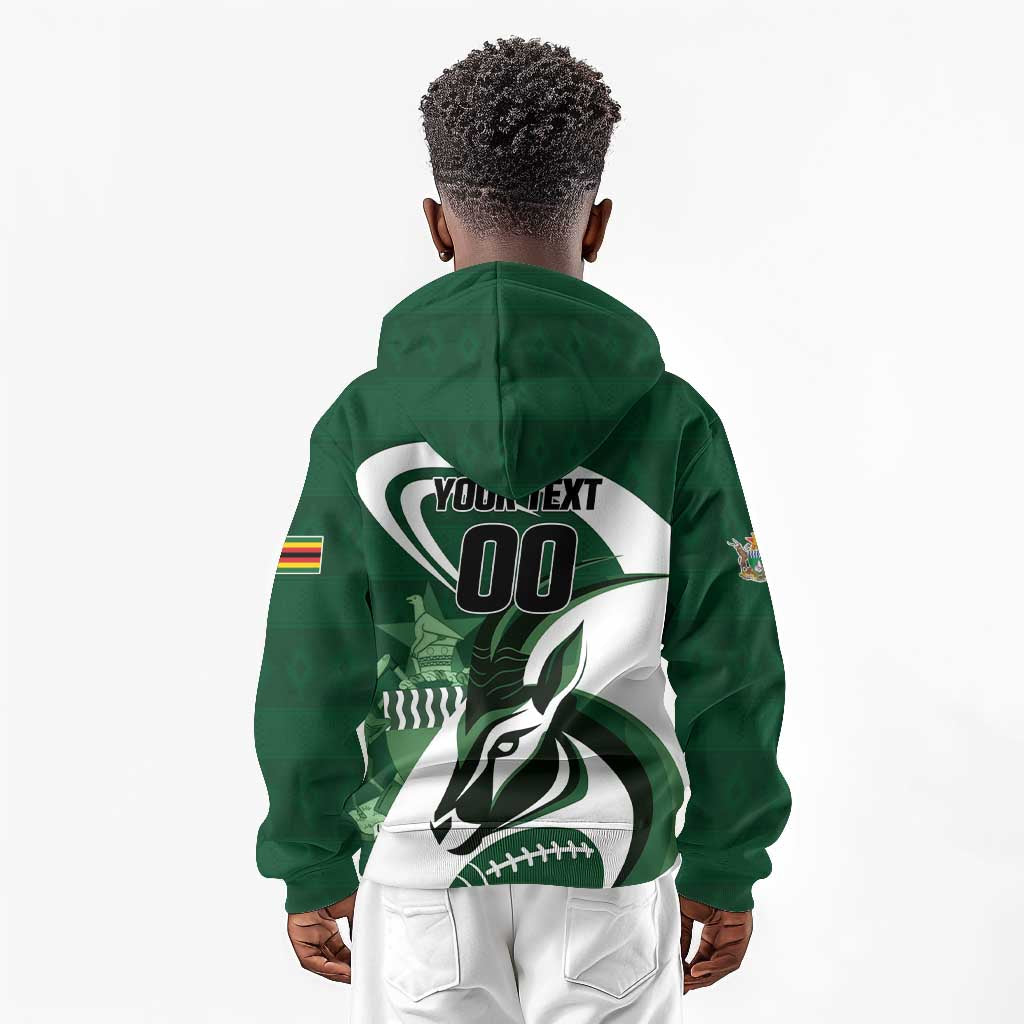 Custom Rugby Zimbabwe Kid Hoodie Sables Is The Champion - African Pride