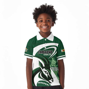 Custom Rugby Zimbabwe Kid Polo Shirt Sables Is The Champion - African Pride