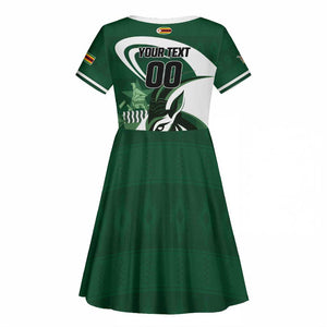 Custom Rugby Zimbabwe Kid Short Sleeve Dress Sables Is The Champion - African Pride