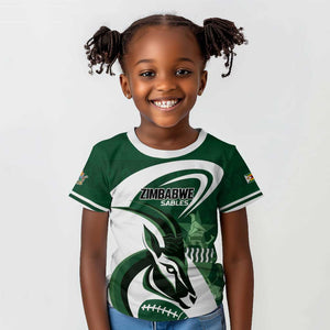 Custom Rugby Zimbabwe Kid T shirt Sables Is The Champion - African Pride