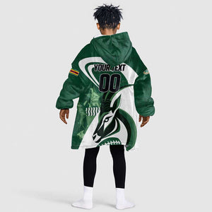 Custom Rugby Zimbabwe Kid Wearable Blanket Hoodie Sables Is The Champion - African Pride