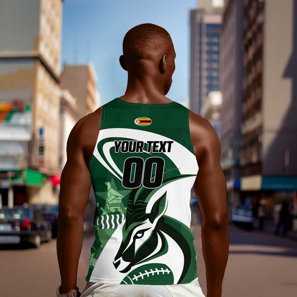 Custom Rugby Zimbabwe Men Tank Top Sables Is The Champion - African Pride