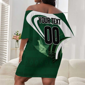 Custom Rugby Zimbabwe Off Shoulder Short Dress Sables Is The Champion - African Pride