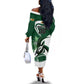 Custom Rugby Zimbabwe Off The Shoulder Long Sleeve Dress Sables Is The Champion - African Pride