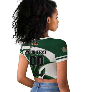 Custom Rugby Zimbabwe Raglan Cropped T shirt Sables Is The Champion - African Pride