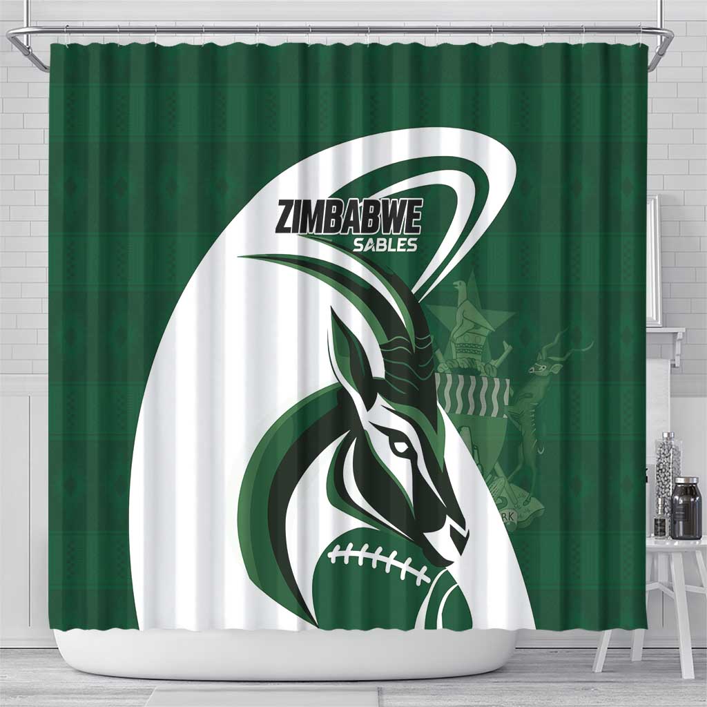 Rugby Zimbabwe Shower Curtain Sables Is The Champion - African Pride