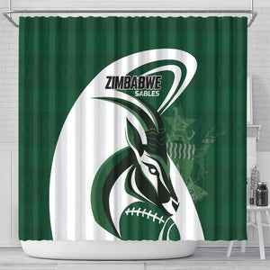 Rugby Zimbabwe Shower Curtain Sables Is The Champion - African Pride