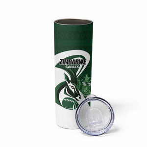 Custom Rugby Zimbabwe Skinny Tumbler Sables Is The Champion - African Pride