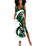 Custom Rugby Zimbabwe Summer Maxi Dress Sables Is The Champion - African Pride