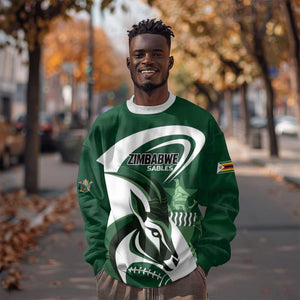 Custom Rugby Zimbabwe Sweatshirt Sables Is The Champion - African Pride