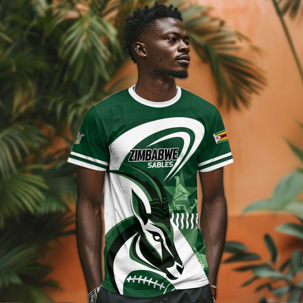 Custom Rugby Zimbabwe T shirt Sables Is The Champion - African Pride