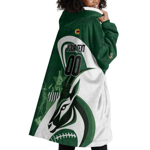 Custom Rugby Zimbabwe Wearable Blanket Hoodie Sables Is The Champion - African Pride