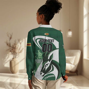Custom Rugby Zimbabwe Women Casual Shirt Sables Is The Champion - African Pride