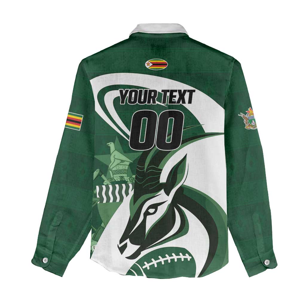 Custom Rugby Zimbabwe Women Casual Shirt Sables Is The Champion - African Pride