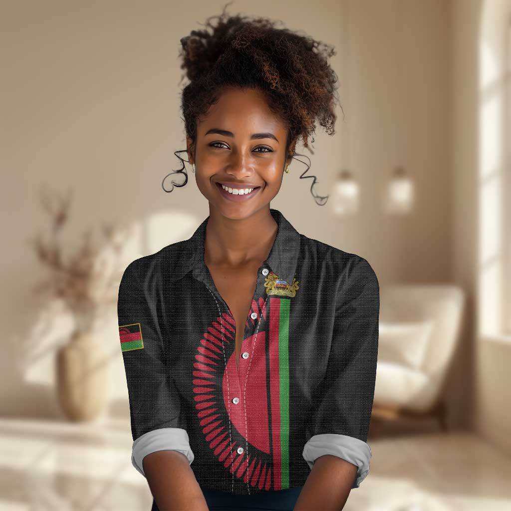 Personalized Malawi Women Casual Shirt with Coat of Arms Flag Style LT01