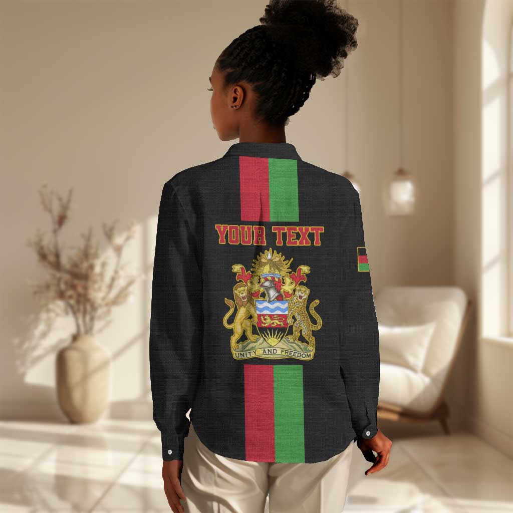 Personalized Malawi Women Casual Shirt with Coat of Arms Flag Style LT01