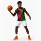 Personalized Malawi Basketball Jersey with Coat of Arms and African Pattern - African Pride