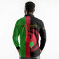 Personalized Malawi Long Sleeve Polo Shirt with Coat of Arms and African Pattern