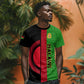 Personalized Malawi T shirt with Coat of Arms and African Pattern