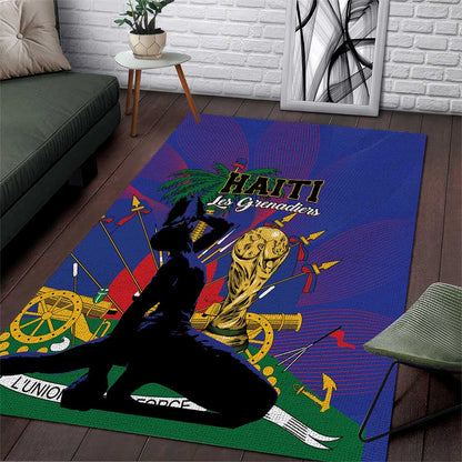 Haiti World Football 2026 Area Rug Go Les Grenadiers - African Pride